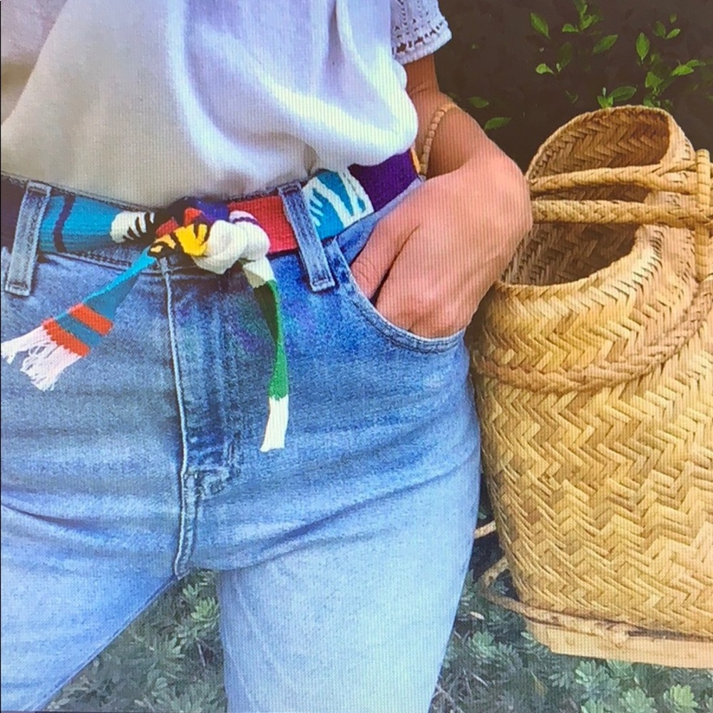Guatemalan Cloth Fringe Tie Belt